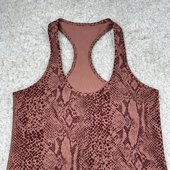 Lululemon Cool Racerback Snakeskin Print Desert Snake Bark Berry - Picture 4 of 12